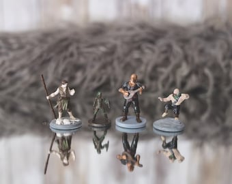 Miniature personalizzate stampate in 3D: personaggi RPG dipinti a mano
