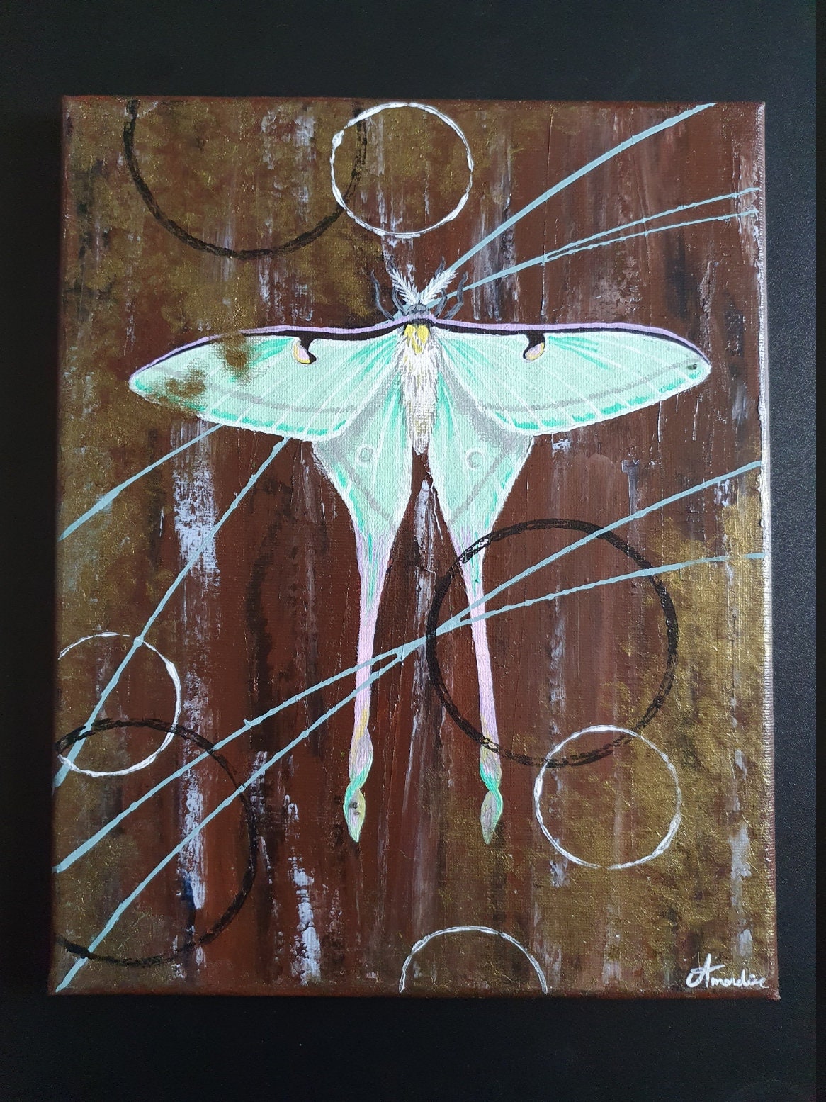 Toile Papillon Lune Chinois