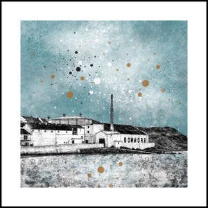 Bowmore Distillery | Ltd Edition Giclee Print | 8”x8” | Whisky | Scotch | Scottish Distillery | Art | Islay | Scotland | Drawing | Wall Art