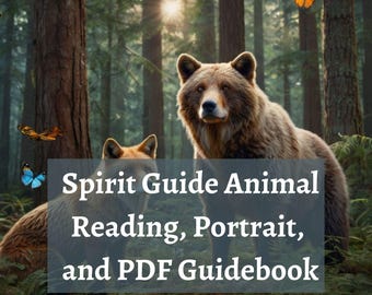 Animal Spirit Guide Psychic Reading: Custom Portrait & Channeled Message PDF Guidebook
