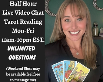 Half Hour Tarot Video Chat Reading: Unlimited Questions