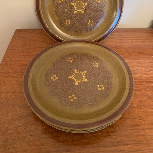 Vintage 1970’s Estoril Stoneware Dinner Plates Set of 4