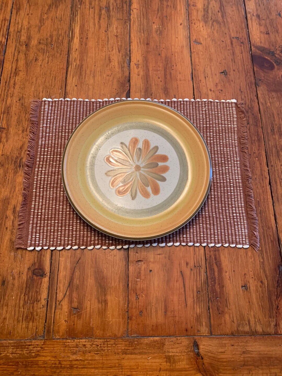 Set of 4 Vintage Woven Brown Placemats 1970s Kitchen Linens Etsy