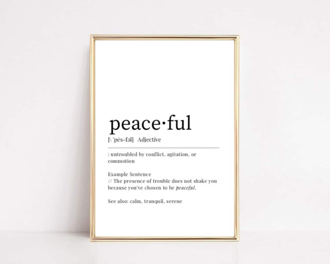 PEACEFUL DEFINITION MEANING visual data 3