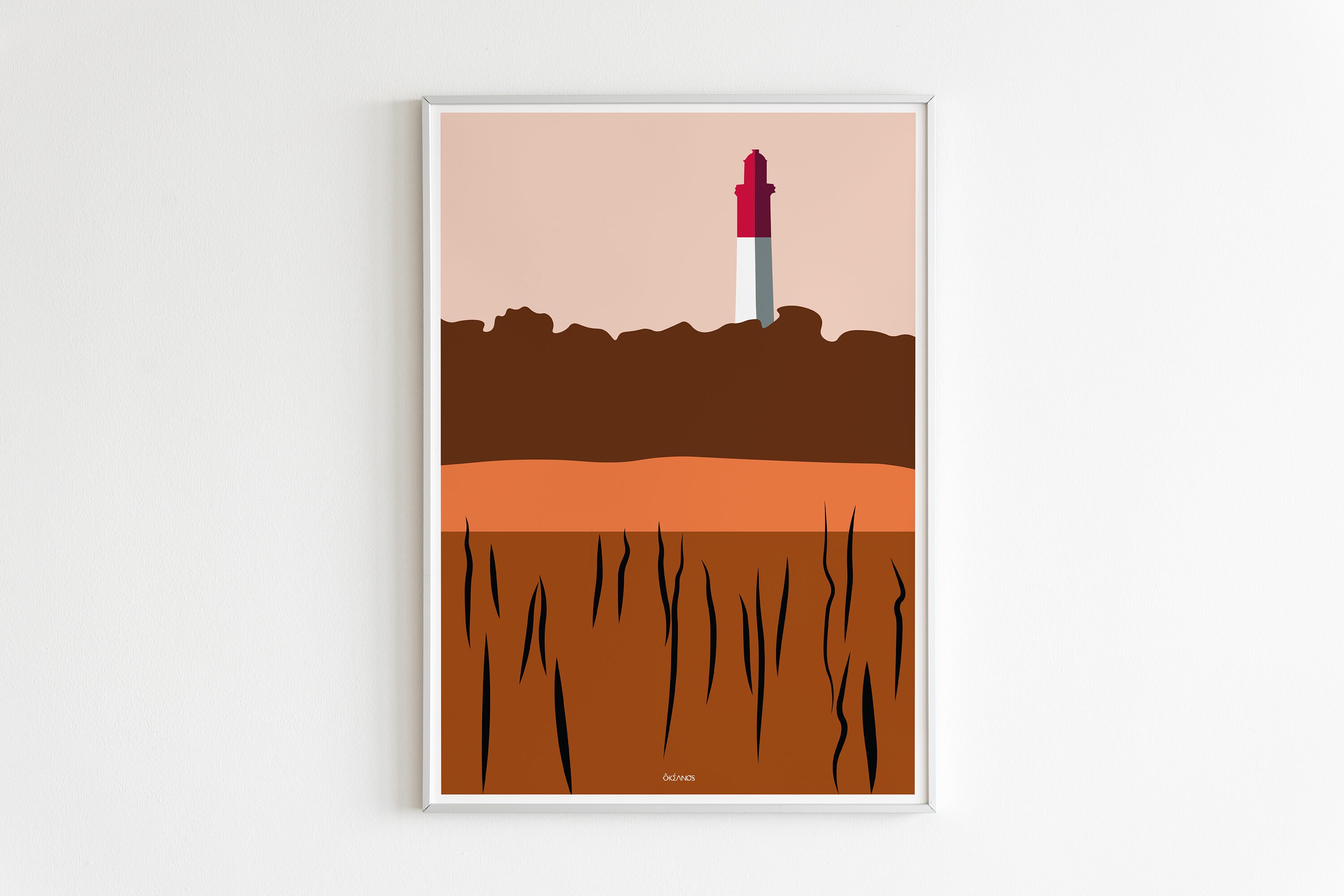 Affiche Cap Ferret Terracotta