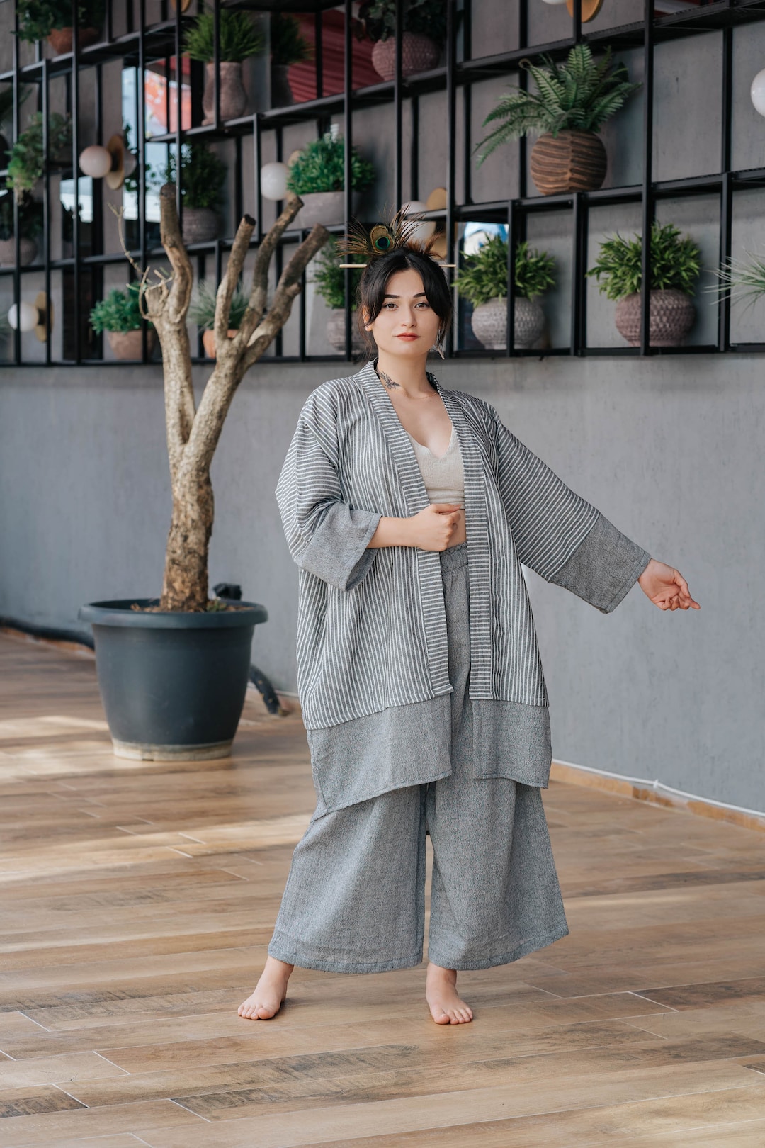 japanese-kimono-kimono-robe-linen-kimono-gift-for-birthday-etsy