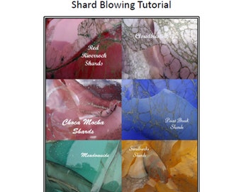 6 Organic Shard Recipes and Shard Blowing Tutorial - lampwork tutorial