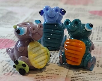 glass dragon bead - letter box gift - handmade lampwork bead - make someone smile - handmade gift