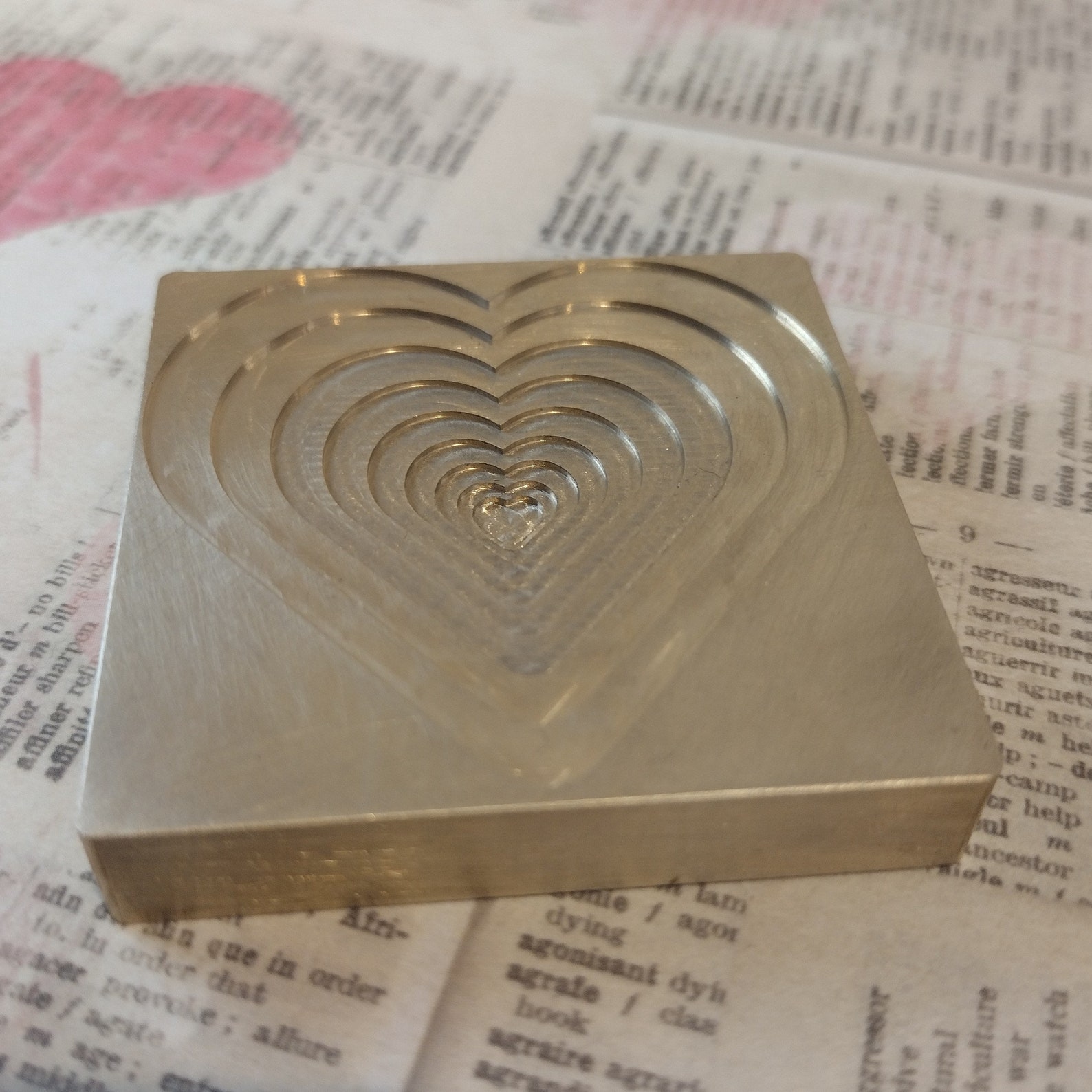 Stepped Heart Brass Texture Cavity Tool for Lampwork Bead Making - Etsy