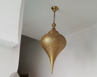 Handmade Moroccan Lamp Pendant Light, Brass Ceiling  light, Pendant Lamp Fixture, Oriental Style Lighting, Hanging Morocco Lampshade