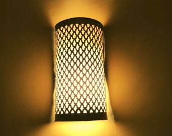 Luksusowa marokańska lampa ścienna, antyczna mosiężna lampa ścienna 100% ręcznie robione oświetlenie marokańskie marokańska lampa ścienna dekoracja orientalna lampa