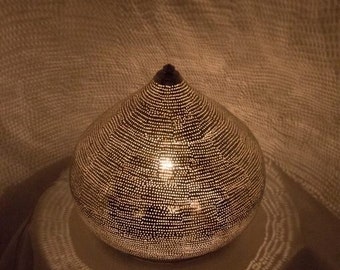 Handmade Brass Lamp Moroccan Table Lamp, Modern Small table lamp, Boho Decor Moroccan Decor,Desk Lamp, night light oriental brass Table lamp
