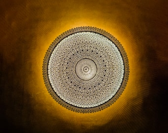 Large Moroccan Circle Wall Light, Our Handmade Moroccan Brass Wall Lamp is Ideal for Bedroom, Kitchen, Garden and Entryway...