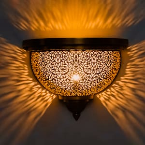 Handmade Moroccan Brass Wall Light, Unique, Authentic Design for a Stunning Home Decor Statement to add mororccan light touch to you house