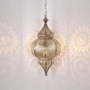 Moroccan pendant light, handmade moroccan brass lamp, brass ceiling light, oriental light, Moroccan lantern home decor, morocco lighting