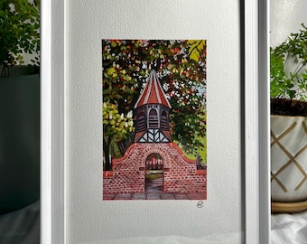 The Lych Gate Original Gouache Painting