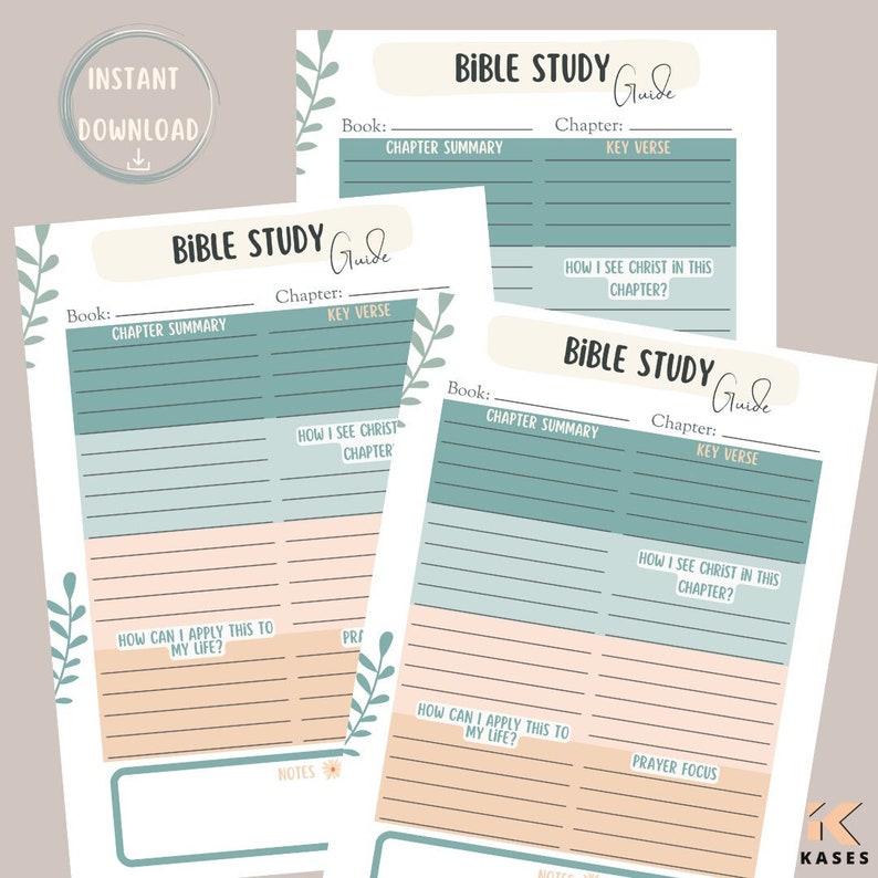 Bible Study Printable Bible Study Guide Printable Bible Reading Log
