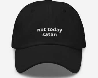 Not Today Satan Mens Women Wool Ball Cap Adjustable Snapback Dad Hat