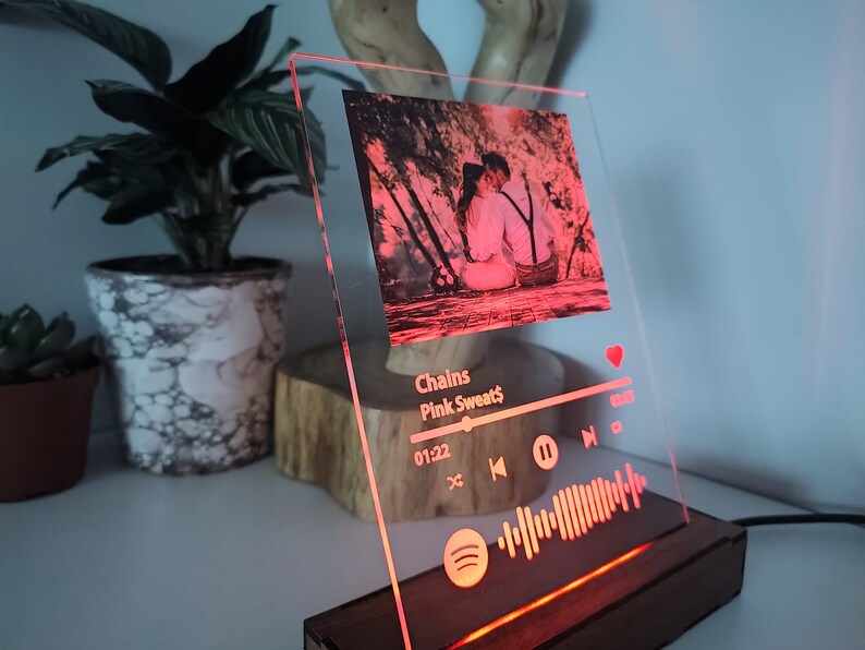 Custom Album Cover Music Plaque LED Night Lamp Perfect Etsy