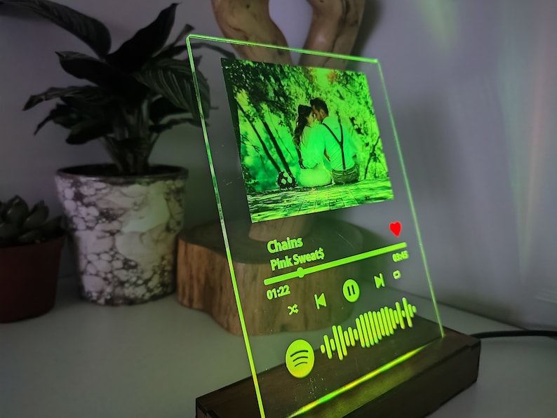 Custom Album Cover Music Plaque LED Night Lamp Perfect Etsy