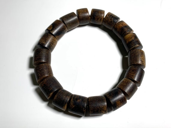 Wooden Bracelet Vietnam Agarwood Bracelet Barrel Beads Wood Beaded