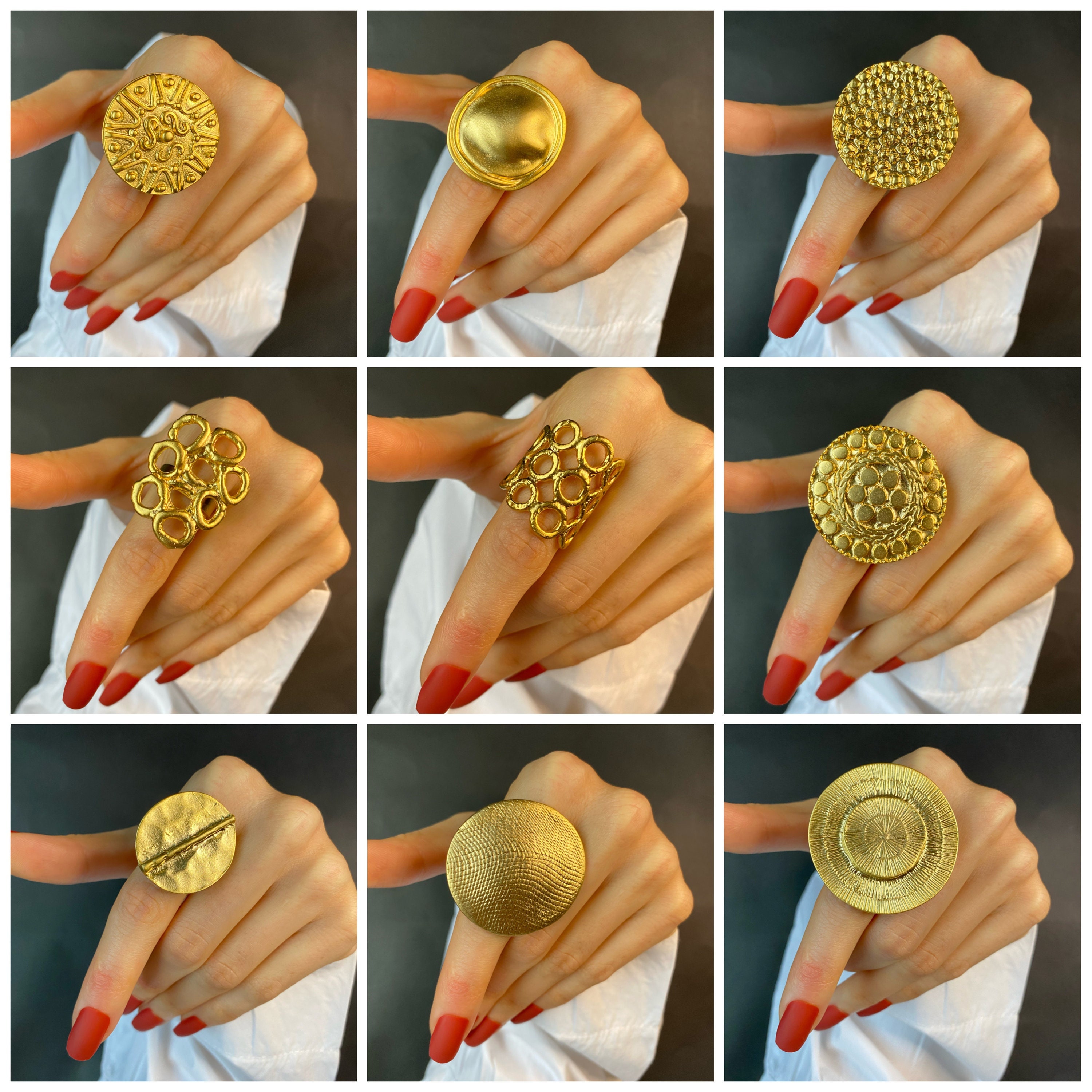 Big African Fashion Gold Rings | Big African Gold Ring Women - Cz Crystal  Gold Color - Aliexpress