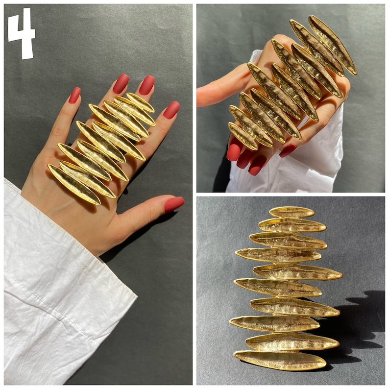 Gold Statement Rings Oversize Rings Adjustable Large Rings Etsy