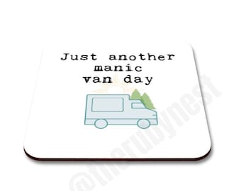Van life coaster, van life accessories, campervan coaster, motorhome coaster, gift for van life, retirement gift, gap year gift, travel gift