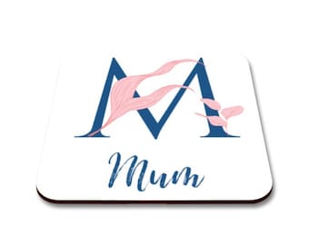 Mum coaster, mum gift coaster, mum flower coaster, mum flower gift, birthday gift for mum, Christmas gift for mum, mum Christmas gift