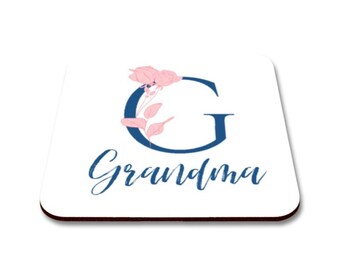 Grandma coaster, grandma gift from granddaughter, grandma christmas gift, promoted to grandma, birthday gift for grandma, flower gift