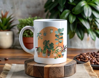 Living my best life with my plants, plant design, house plant mug, plant mug, plant lovers mug, plant mum, plant gift for her, gift for him