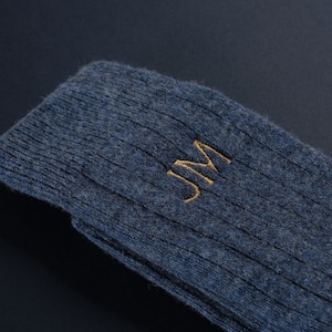 Personalized Monogram Cashmere socks, Winter  Socks, Father Gifts, Custom Name Socks, Embroidered Socks, Christmas Gift, Stocking Stuffers