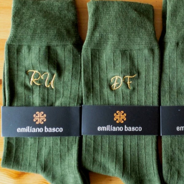 Calcetines con iniciales personalizados para regalos de propuesta de padrinos de boda, regalo de boda bordado, calcetines con nombre personalizado para el novio