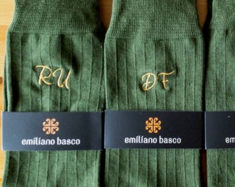 Personalisierte Initialen Socken für Trauzeugen Vorschlag Geschenke, gesticktes Hochzeitsgeschenk, benutzerdefinierte Namenssocken für den Bräutigam