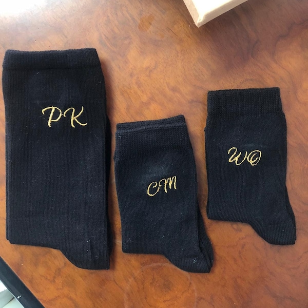 Embroidered Socks for Ring Bearer, Ring Bearer Gift, Personalised Monogram Initials socks, Custom Toddler Socks, Ring Bearer Proposal Gift