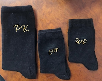 Embroidered Socks for Ring Bearer, Ring Bearer Gift, Personalised Monogram Initials socks, Custom Toddler Socks, Ring Bearer Proposal Gift