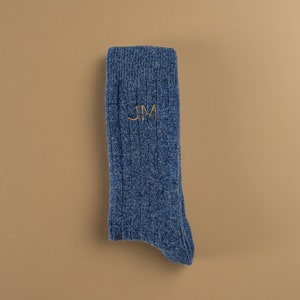 Cashmere wool socks, Personalized thick winter socks, Custom Embroidered Socks, Christmas Dad Gift, Wool warm socks, Winter Boot Socks