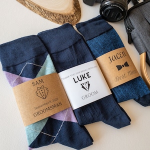 Calcetines personalizados para padrinos de boda: regalo personalizado para la fiesta de bodas