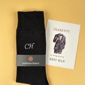 Gepersonaliseerde sokken met voorstelkaart, aangepaste bruidsjonkerssokken, cadeaus bruidsjonkers gepersonaliseerd, voorstel stalknecht, geborduurde sokken GRATIS KAART