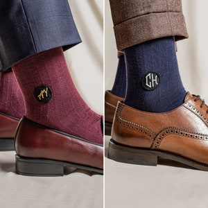 Customize Monogram Socks For Groomsmen , Personalized Groomsmen Proposal Gifts , Embroidered Socks