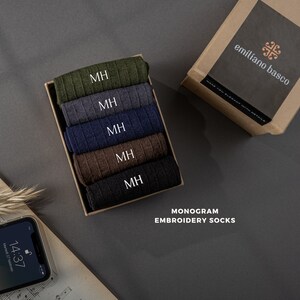 Custom monogram socks for men,personalized gifts for husband