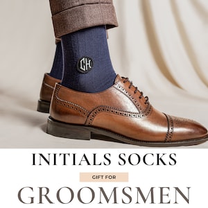 Initialsocken für Trauzeugen Geschenke - Personalisierte bestickte Trauzeugen Socken - Geschenke für Trauzeugen