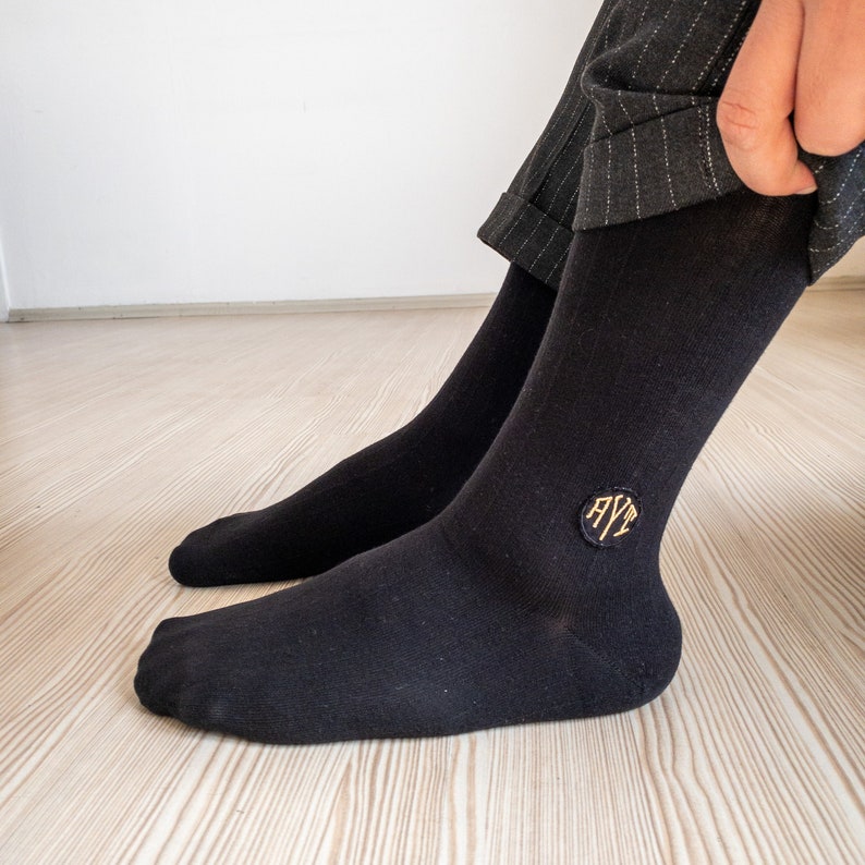 Personalised Monogram Embroidered Socks Groomsmen Socks Etsy