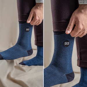 Personalized Groomsmen Proposal Socks , Custom Embroidered Initial Socks, Custom Wedding Gift For Him ,