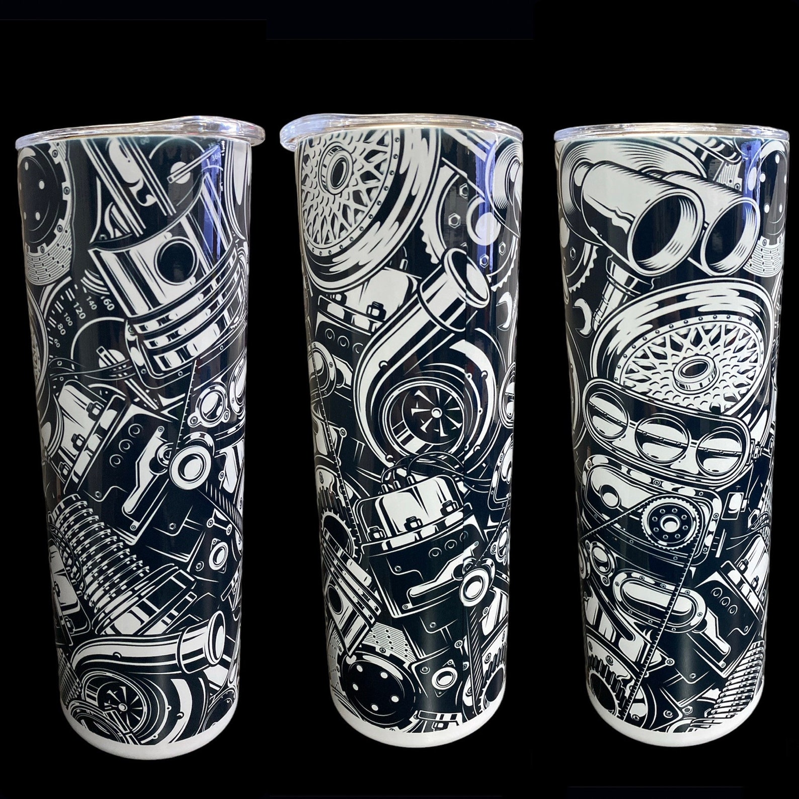 Turbo Piston Hot Rod Automotive Tumbler Etsy