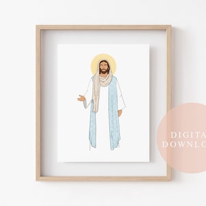 Come Unto Christ | Jesus Christ Art Print | LDS Primary Wall Art | Christian Kids Wall Art | Jesus Christ Wall Art