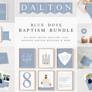 LDS Baptism Kit | Baptism Bundle | LDS Boy Baptism Invite & Program | Baptism Decor | Baptism | Boy Baptism | Corjl