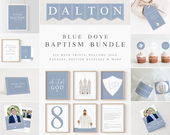 LDS Boy Baptism Bundle | Invite, Program & Decor (Corjl)