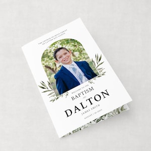 Editable LDS Baptism Program | Boy Baptism | LDS Boy | Baptism | Boy Baptism Program Digital | Baptism LDS | Corjl