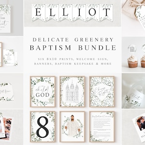 LDS Baptism Kit | Baptism Bundle | LDS Boy Baptism Invite & Program | Baptism Decor | Baptism | Boy Baptism | Corjl